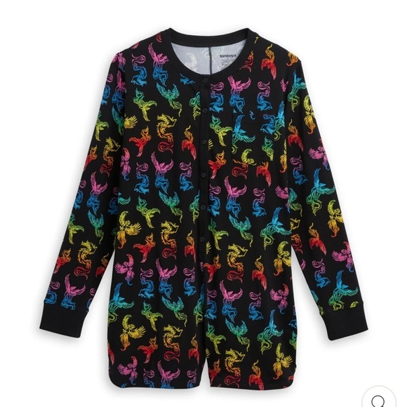 TomboyX Button Up Romper Rainbow Phoenix XL - Picture 1 of 6